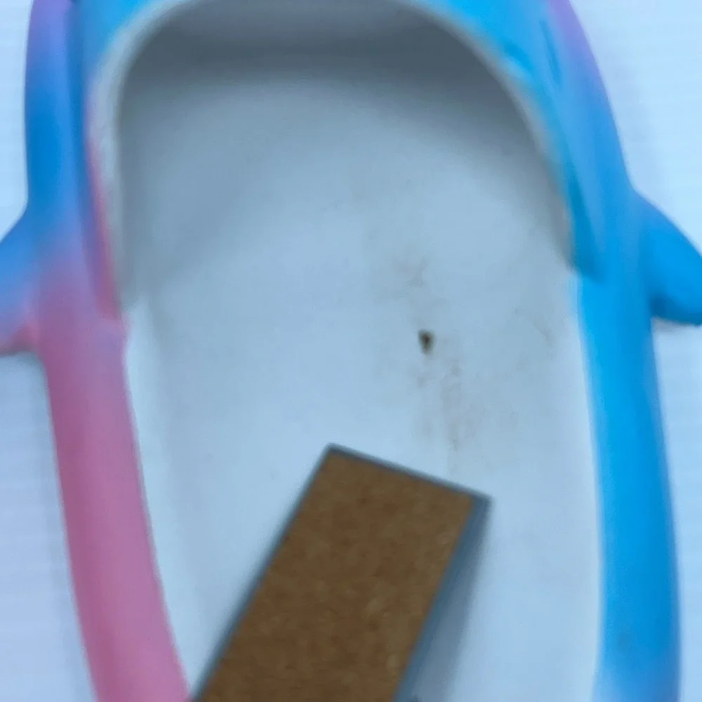 Just Speed Unisex Kids 1/2 Purple Blue Pink Shark Gradient Slide Sandals S7164